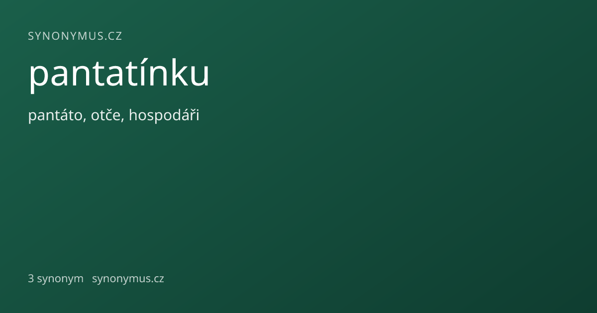 Náhled odkazu: pantatínku