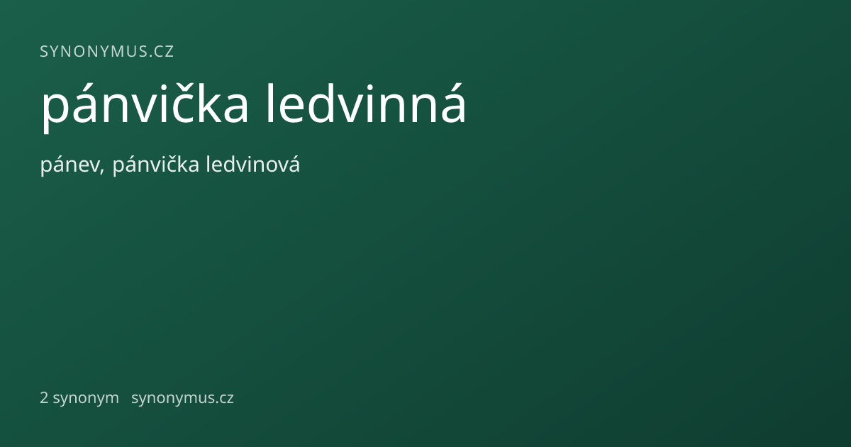 Náhled odkazu: pánvička ledvinná