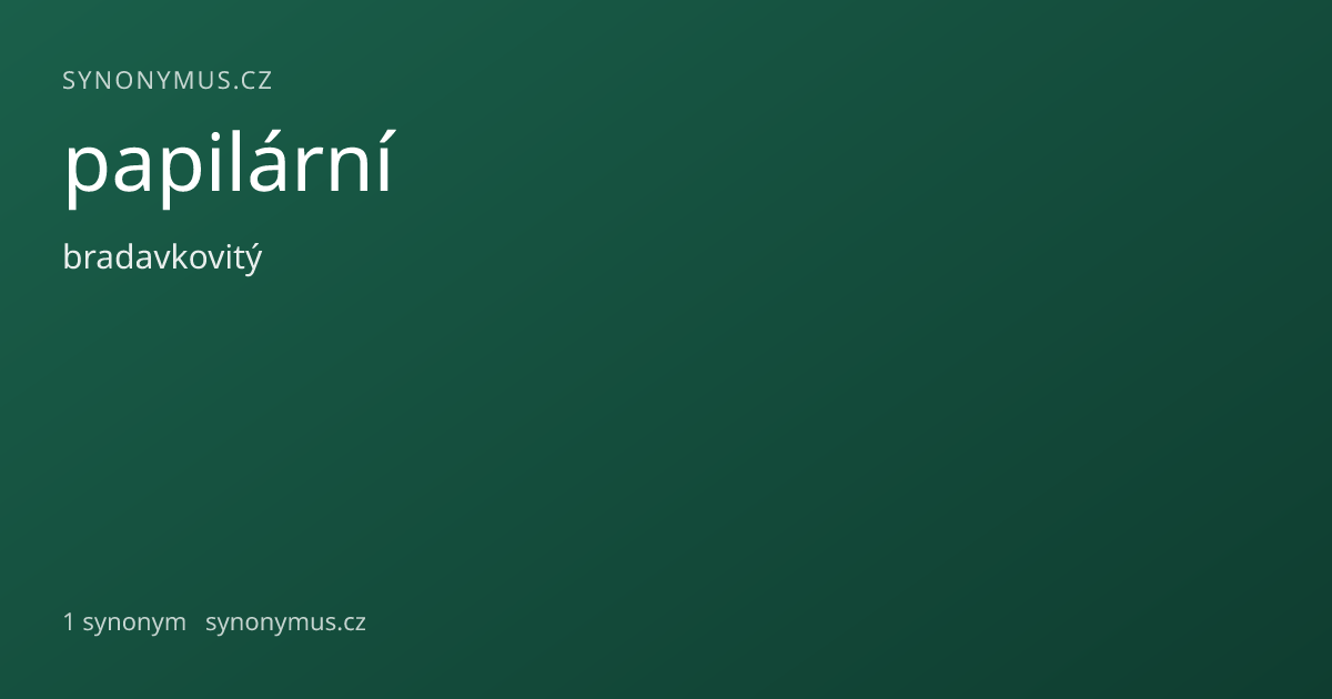 Náhled odkazu: papilární
