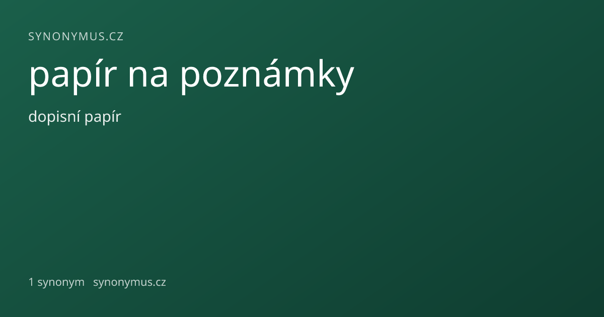 Náhled odkazu: papír na poznámky