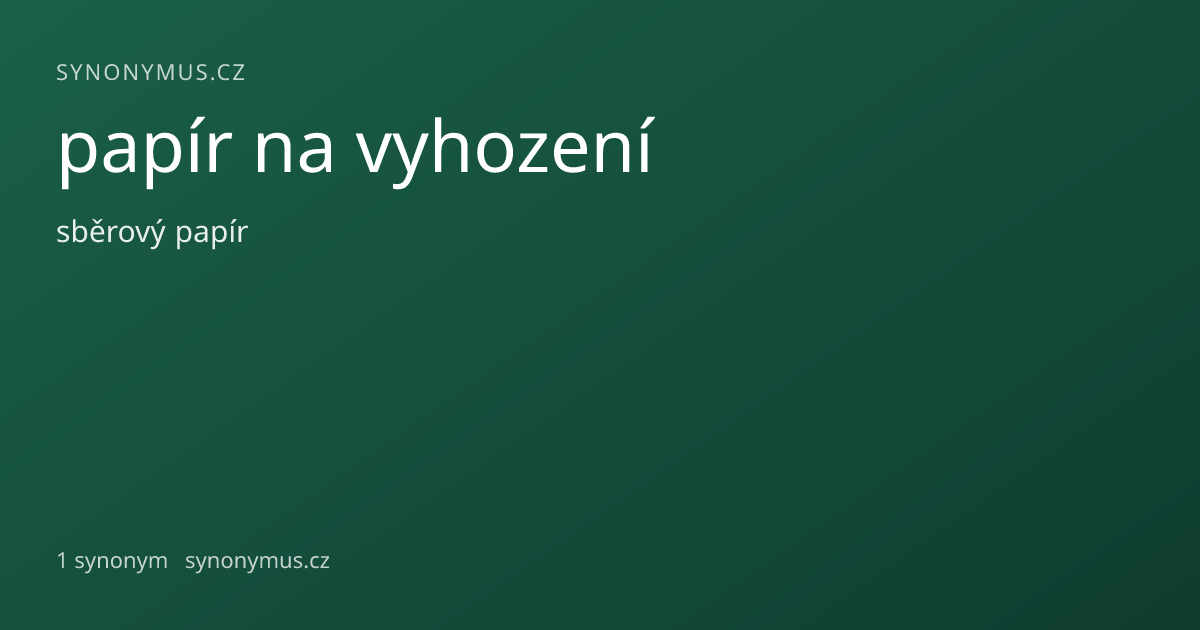 Náhled odkazu: papír na vyhození