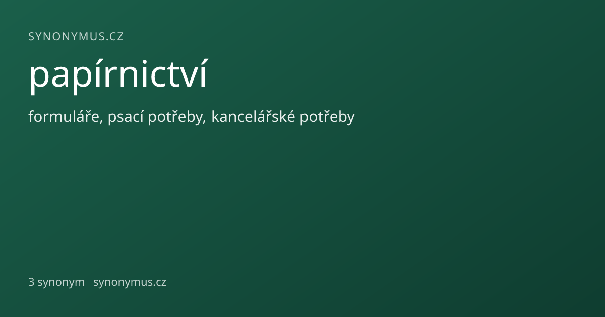 Náhled odkazu: papírnictví