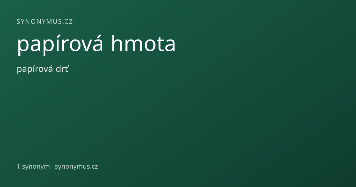 Náhled odkazu: papírová hmota