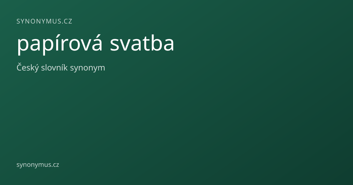 Náhled odkazu: papírová svatba