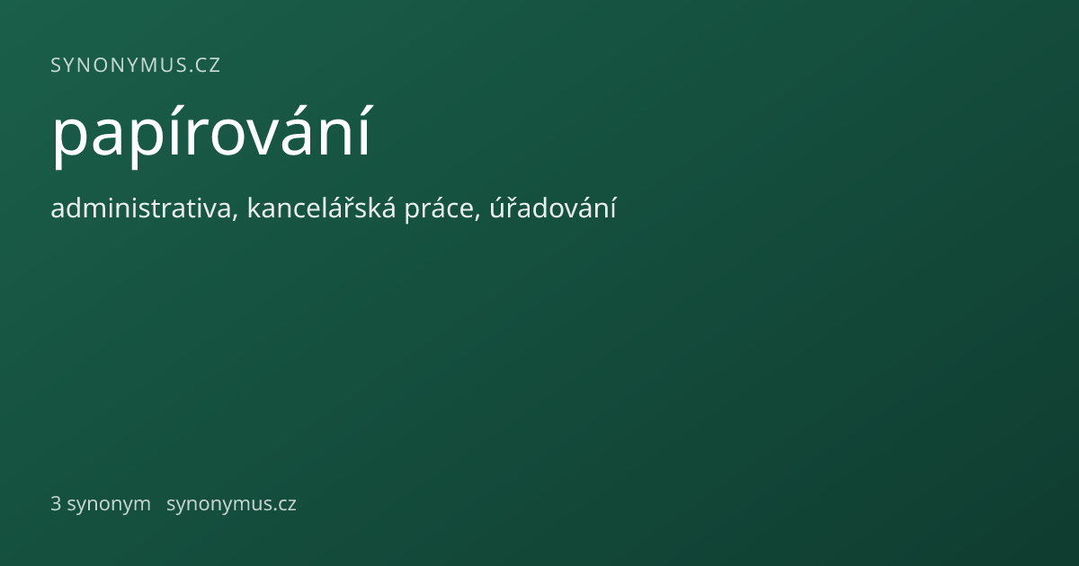 Náhled odkazu: papírování