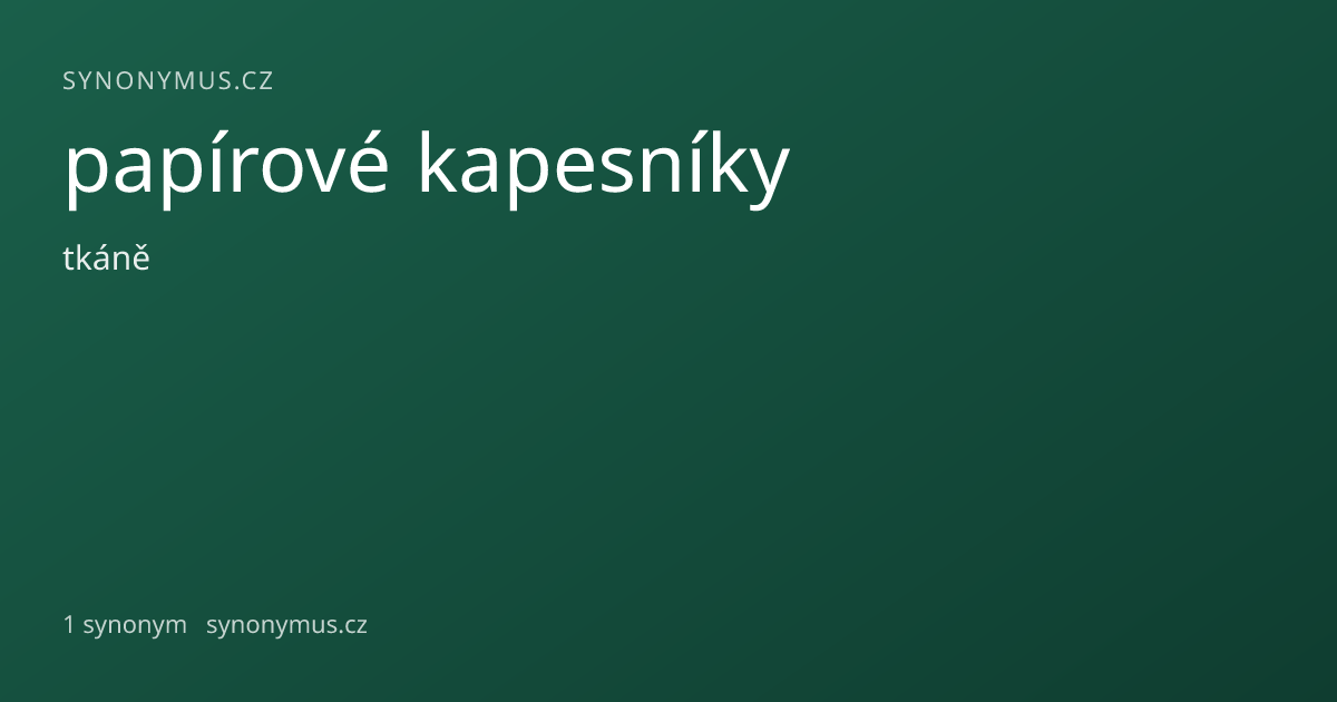 Náhled odkazu: papírové kapesníky