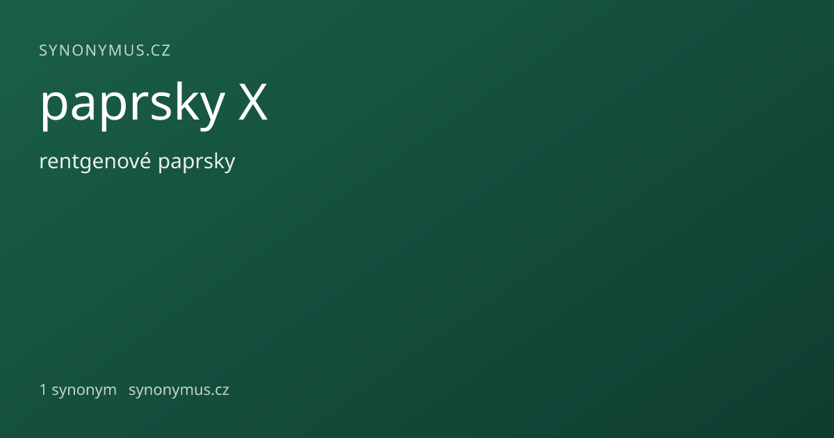 Náhled odkazu: paprsky X