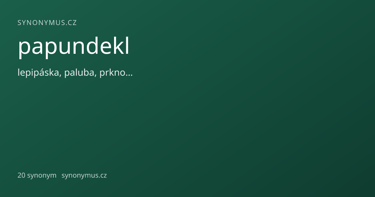 Náhled odkazu: papundekl