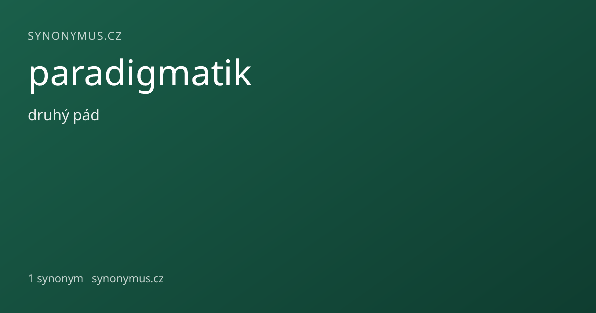 Náhled odkazu: paradigmatik