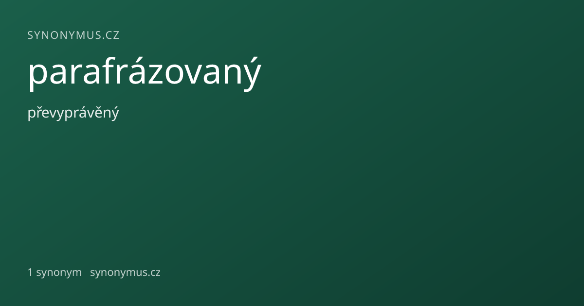 Náhled odkazu: parafrázovaný
