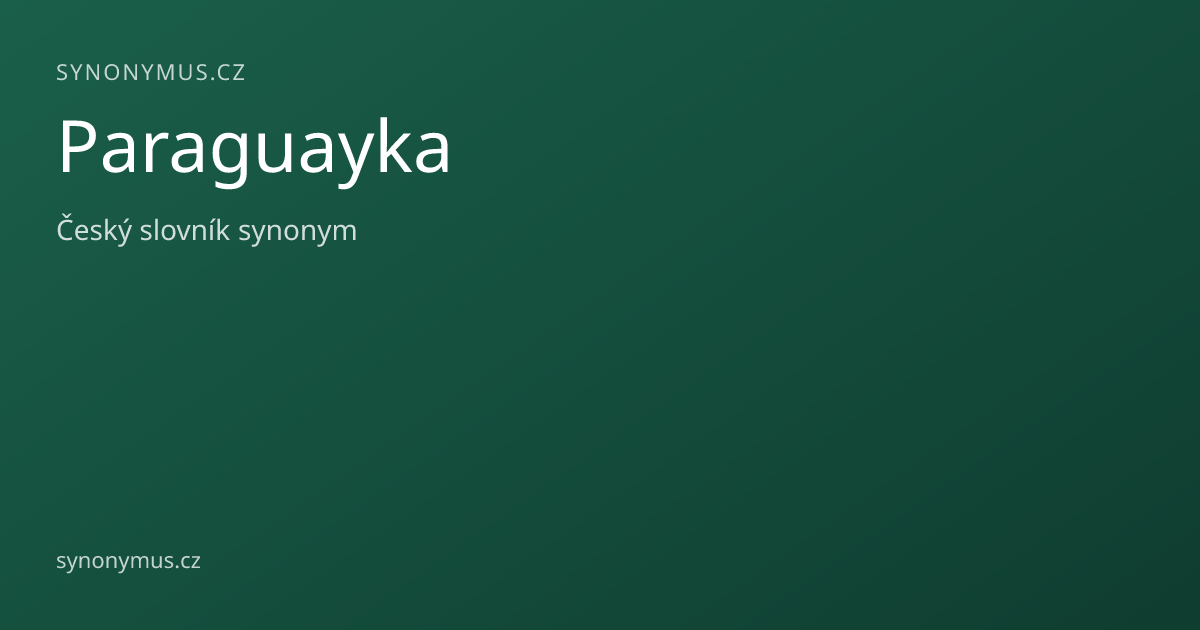 Náhled odkazu: Paraguayka