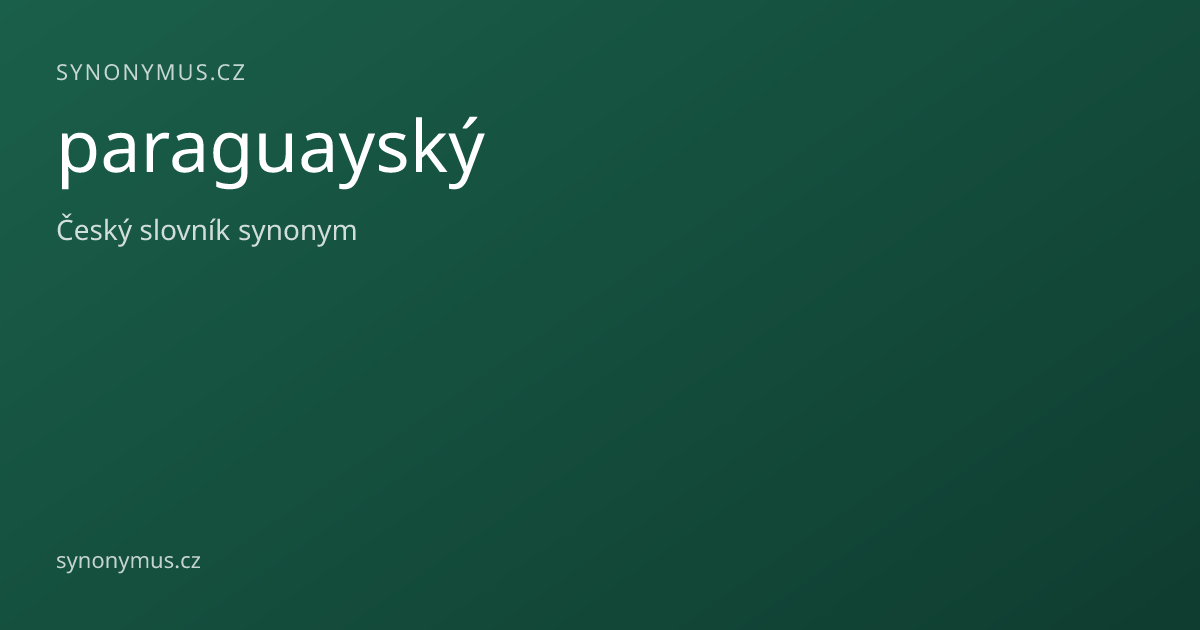 Náhled odkazu: paraguayský