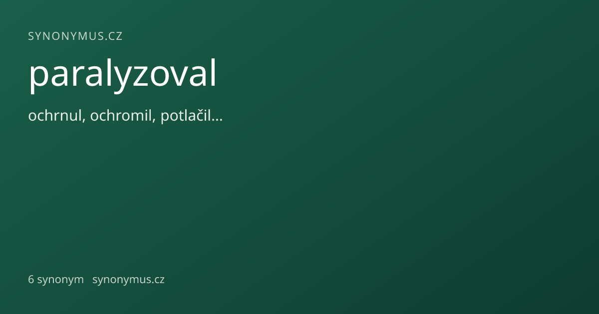 Náhled odkazu: paralyzoval