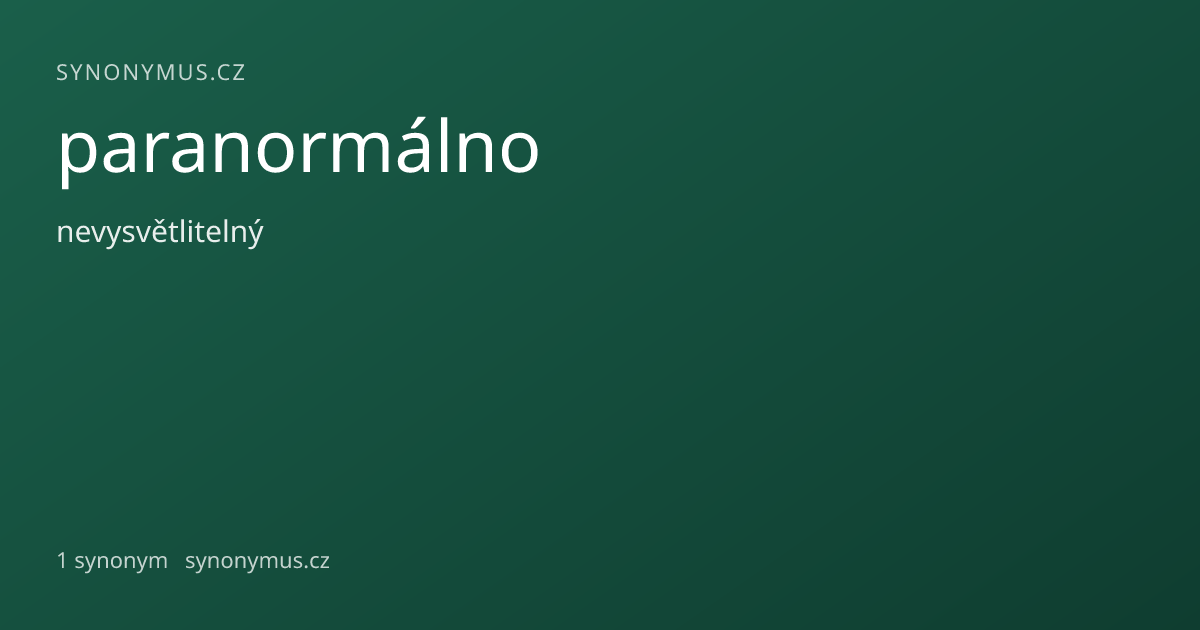 Náhled odkazu: paranormálno