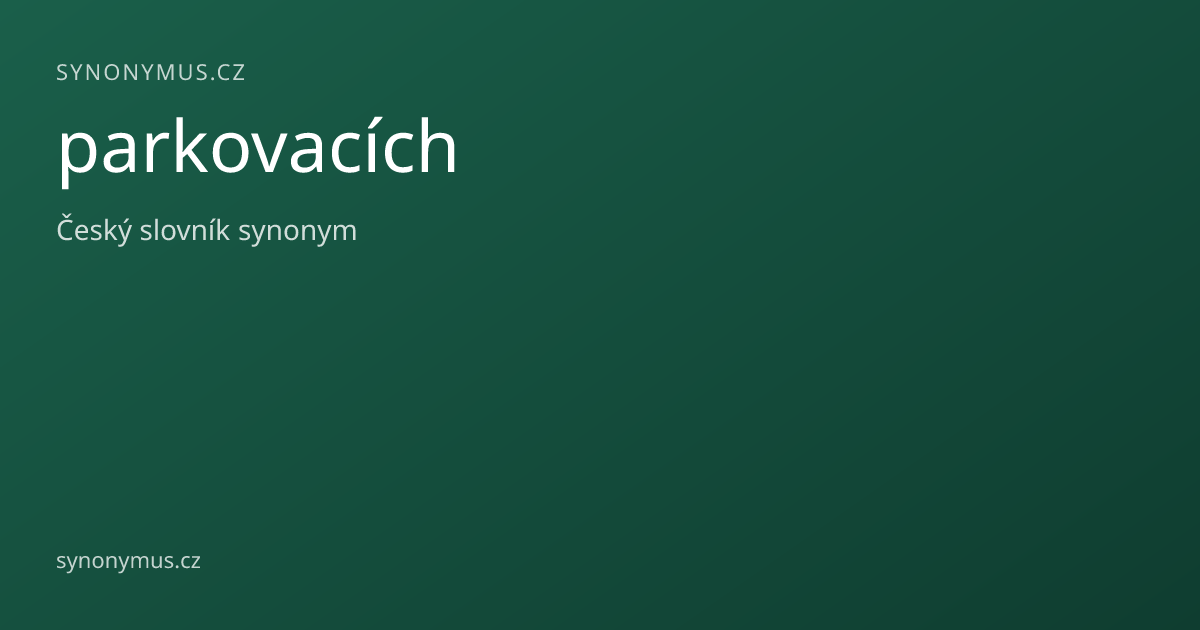 Náhled odkazu: parkovacích