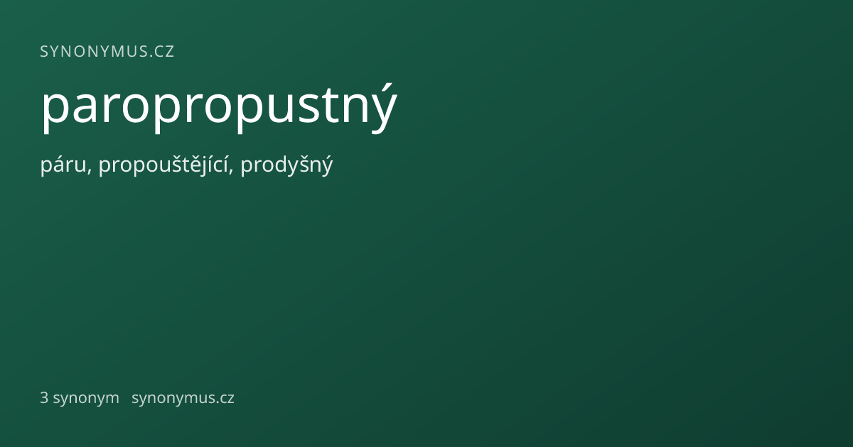Náhled odkazu: paropropustný
