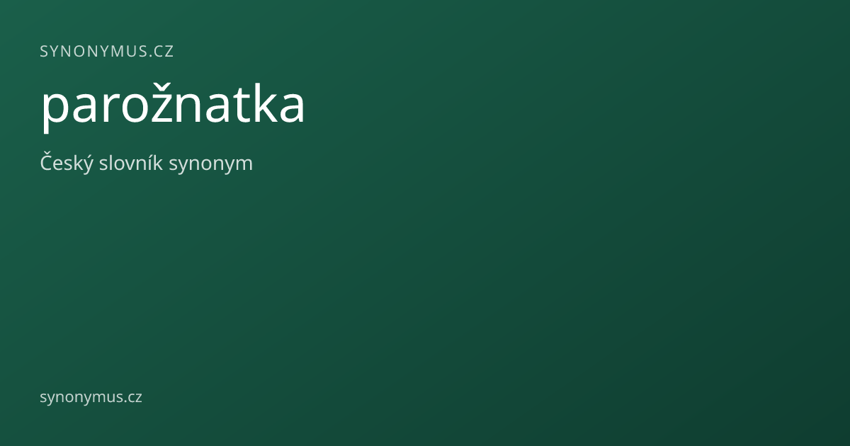 Náhled odkazu: parožnatka