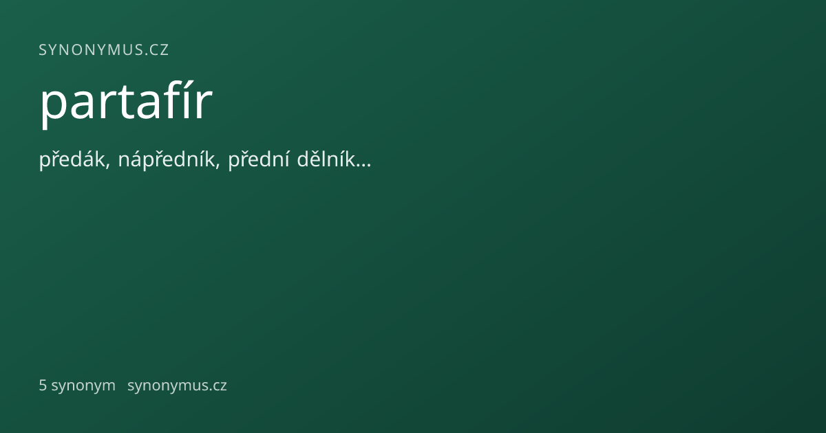 Náhled odkazu: partafír
