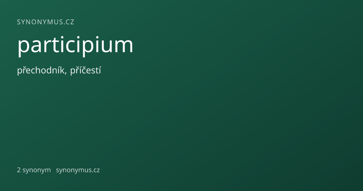 Náhled odkazu: participium
