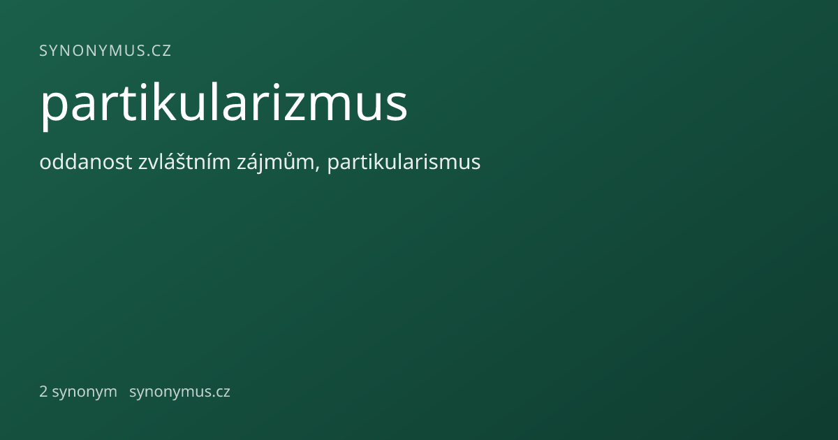 Náhled odkazu: partikularizmus