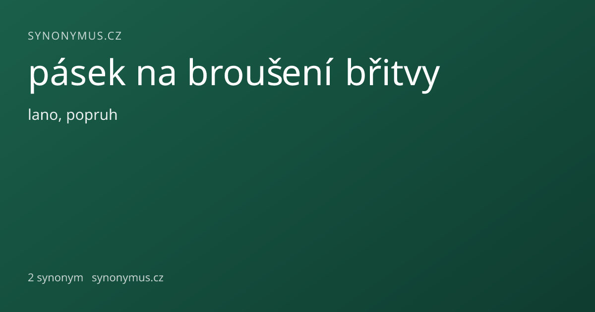 Náhled odkazu: pásek na broušení břitvy