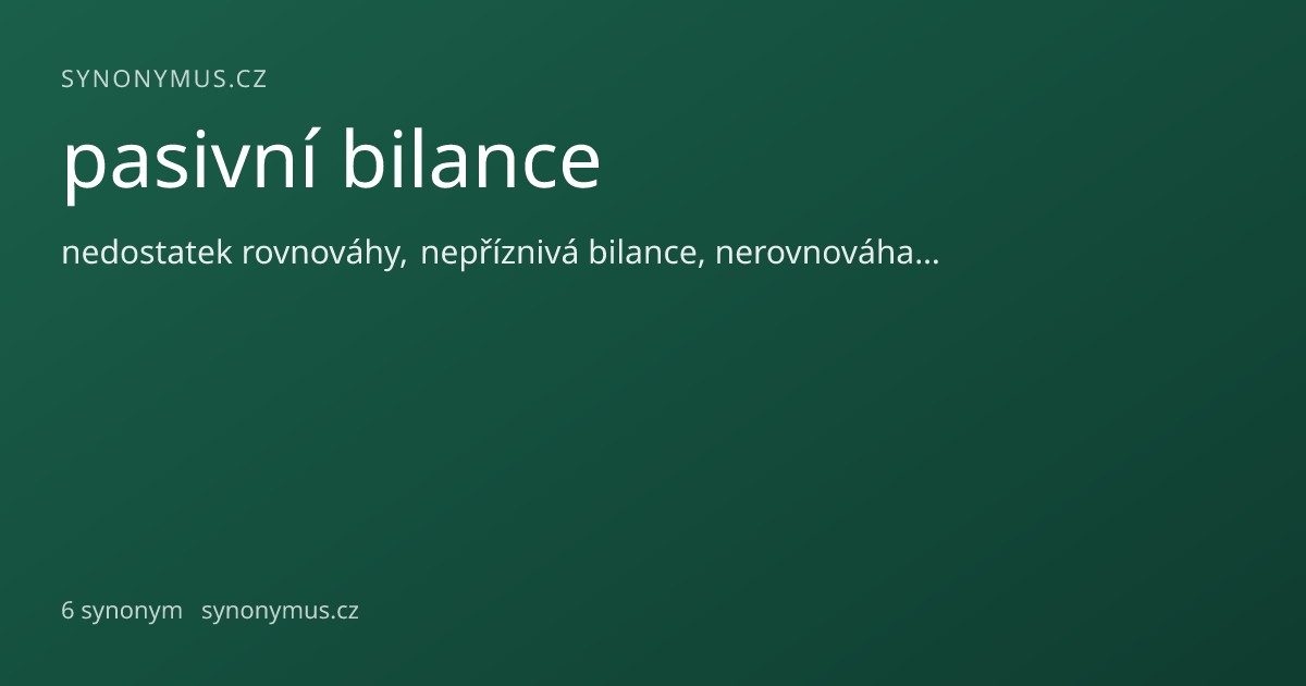 Náhled odkazu: pasivní bilance