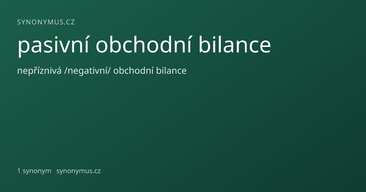 Náhled odkazu: pasivní obchodní bilance