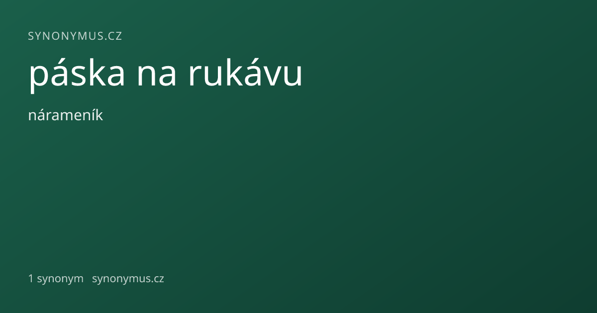Náhled odkazu: páska na rukávu