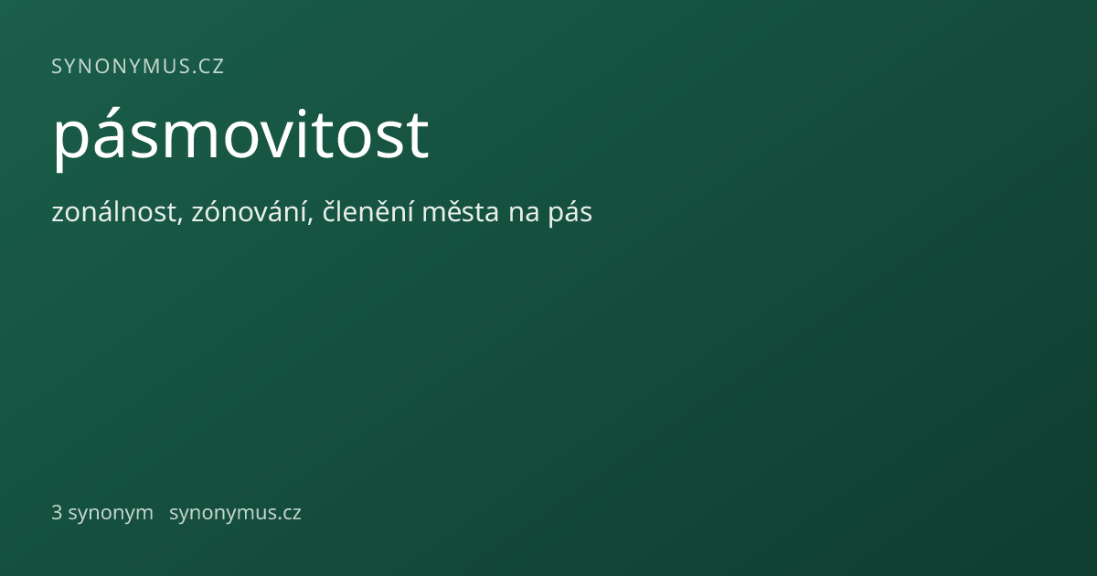 Náhled odkazu: pásmovitost