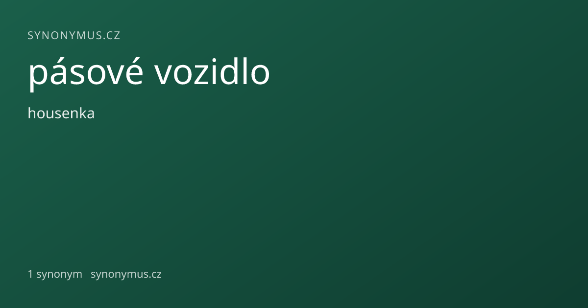 Náhled odkazu: pásové vozidlo
