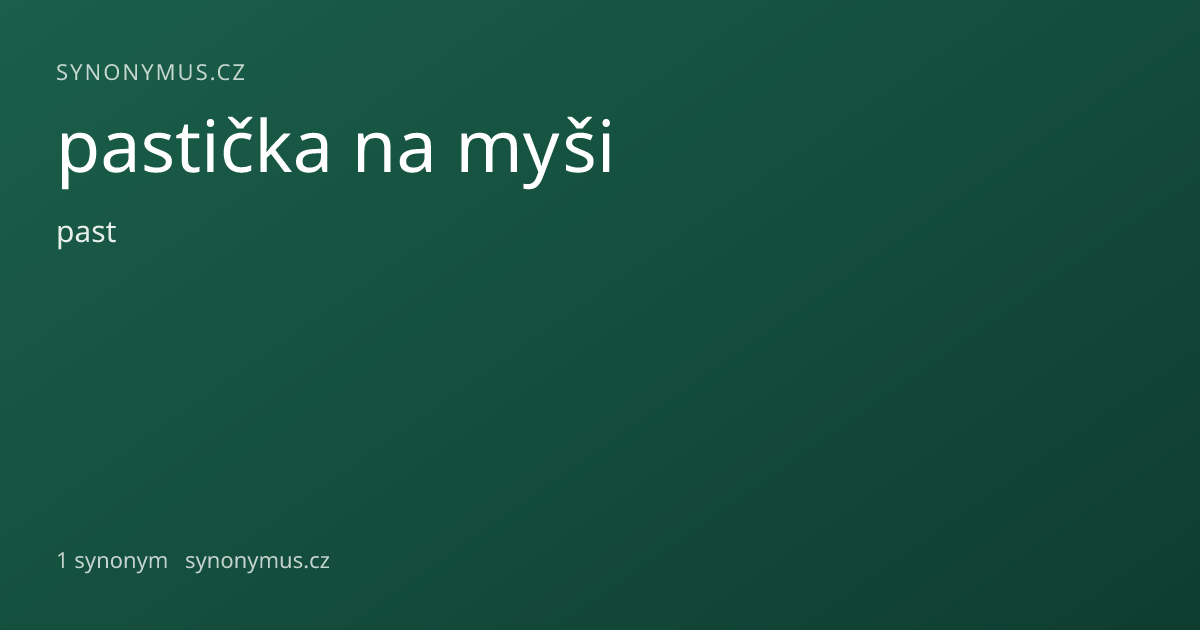 Náhled odkazu: pastička na myši