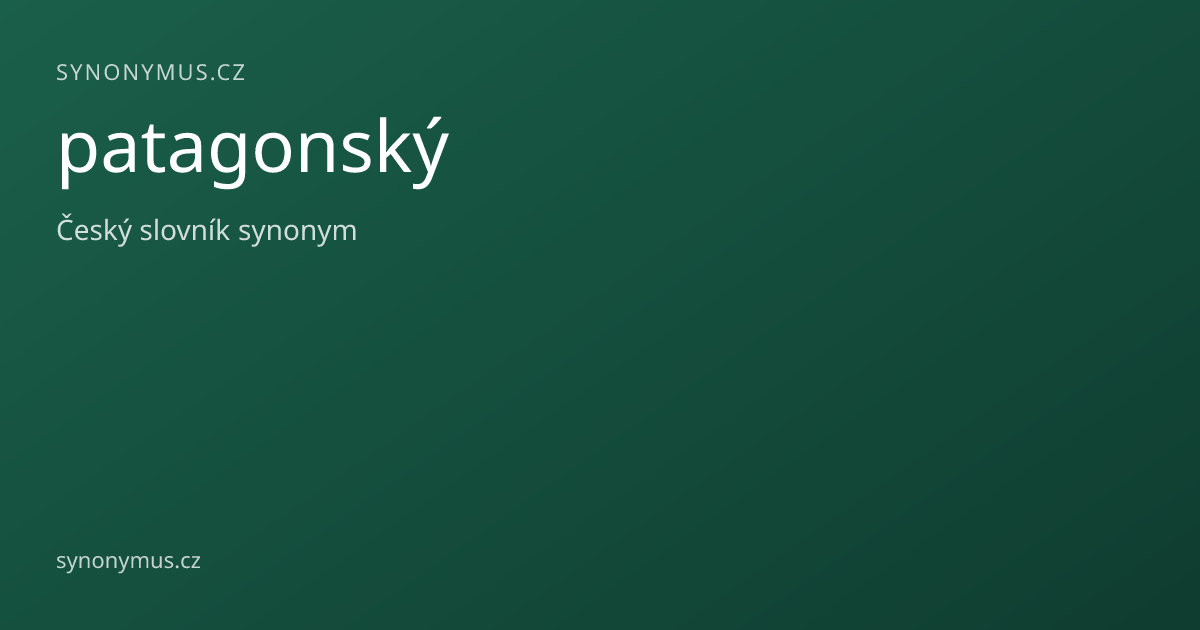 Náhled odkazu: patagonský
