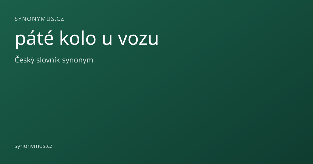 Náhled odkazu: páté kolo u vozu