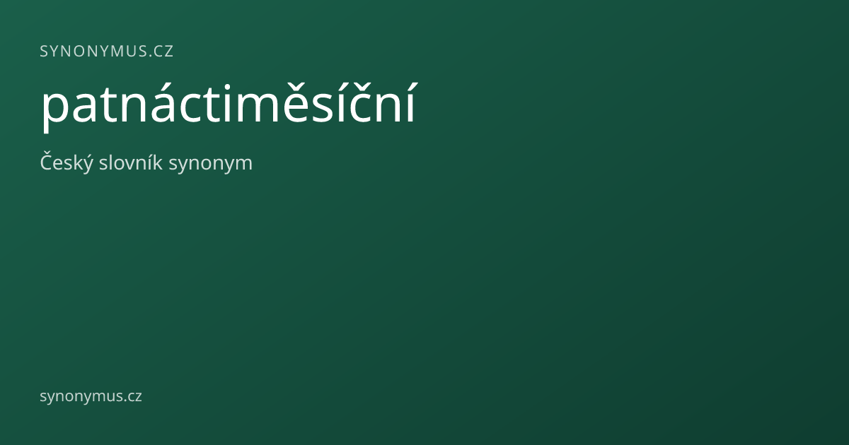 Náhled odkazu: patnáctiměsíční