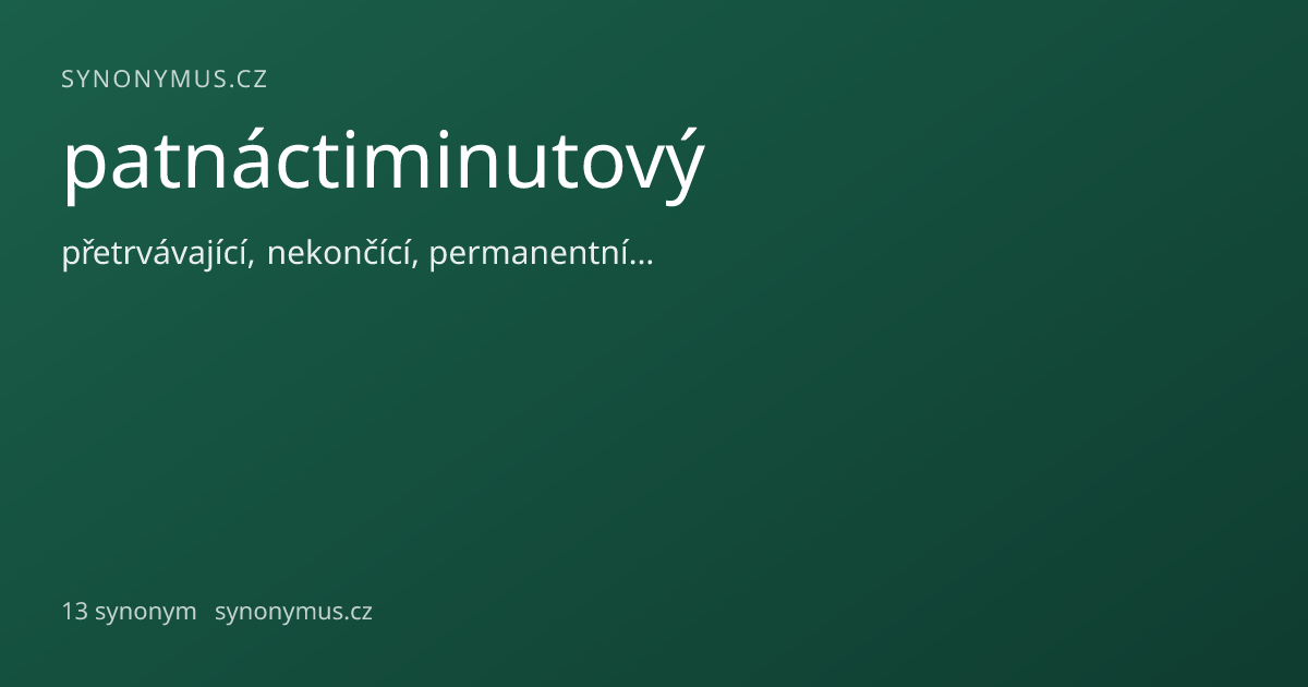 Náhled odkazu: patnáctiminutový