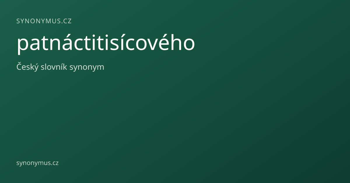 Náhled odkazu: patnáctitisícového