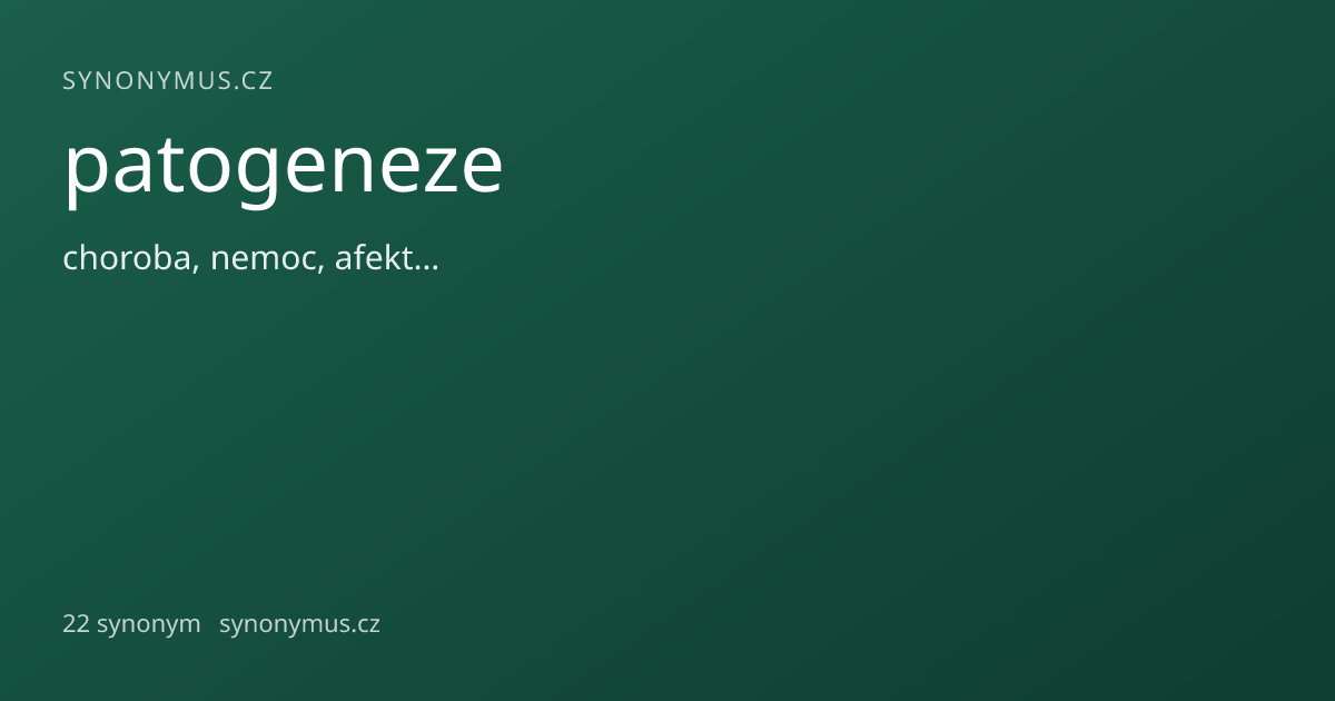 Náhled odkazu: patogeneze