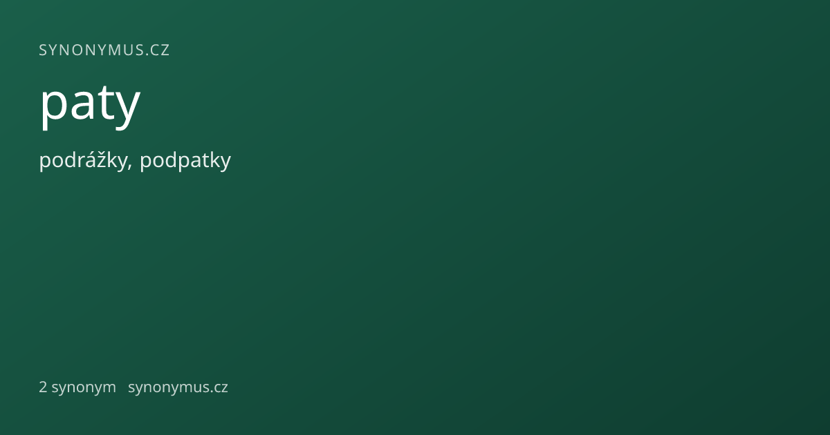 Náhled odkazu: paty