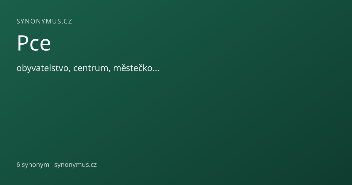 Náhled odkazu: Pce