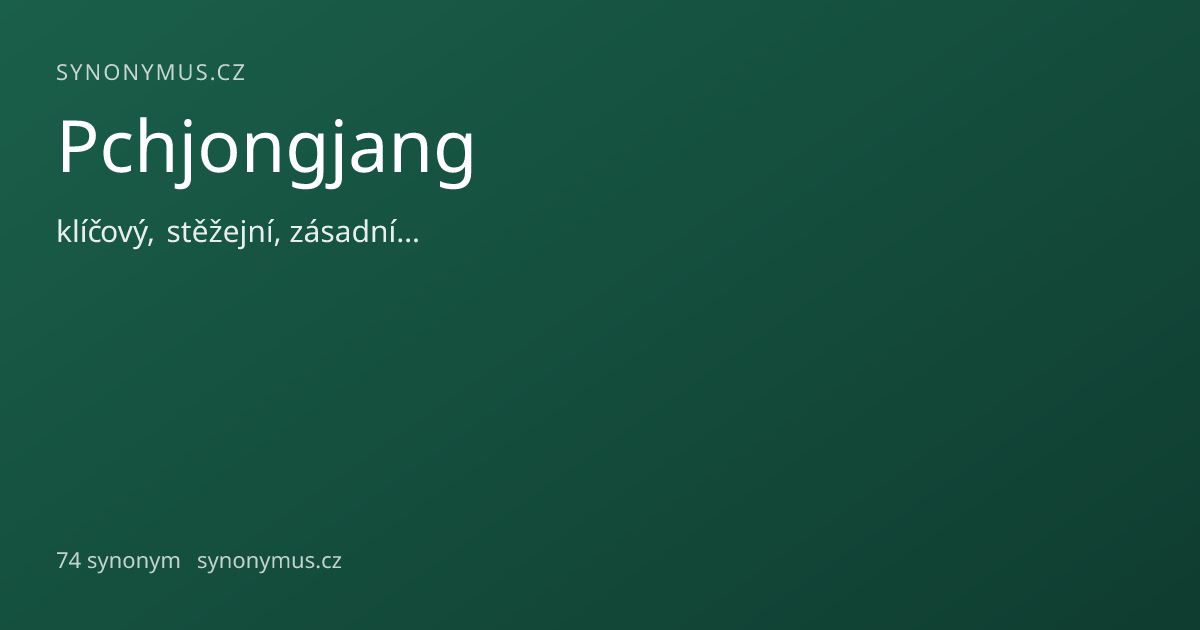 Náhled odkazu: Pchjongjang