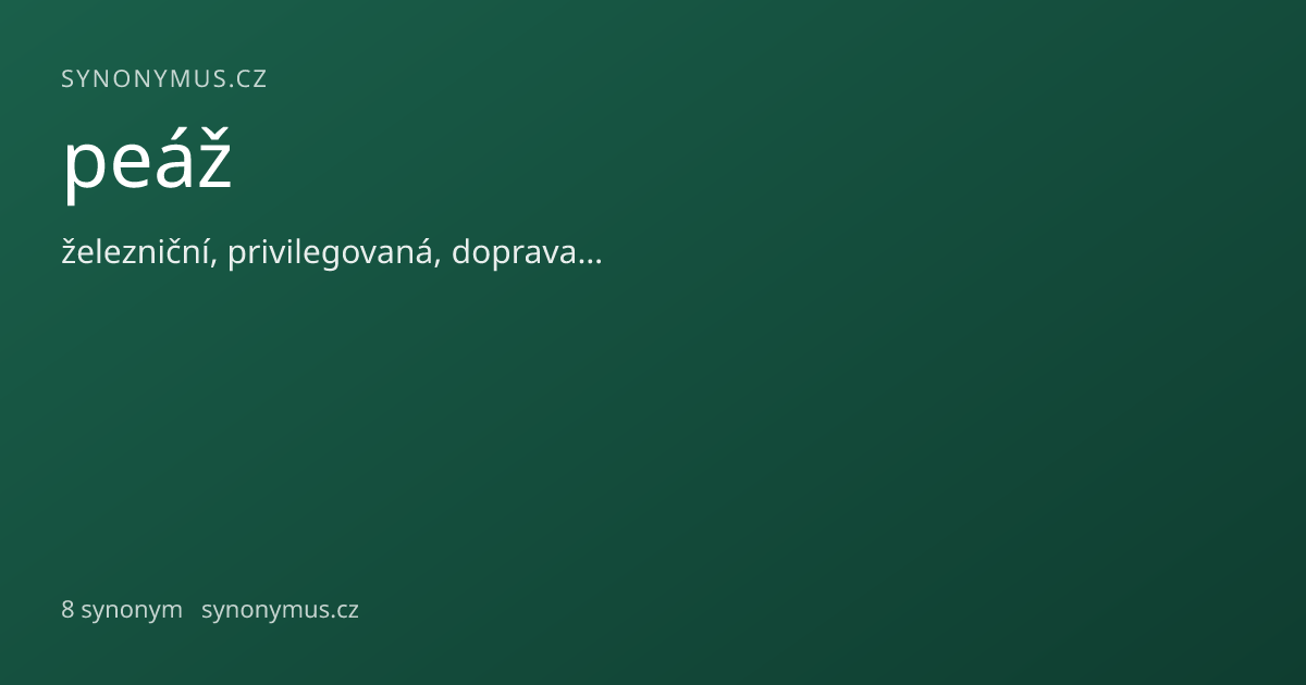 Náhled odkazu: peáž