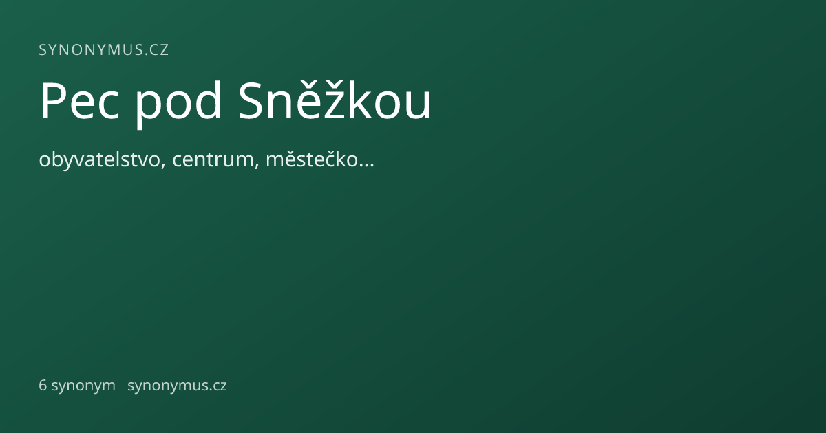 Náhled odkazu: Pec pod Sněžkou
