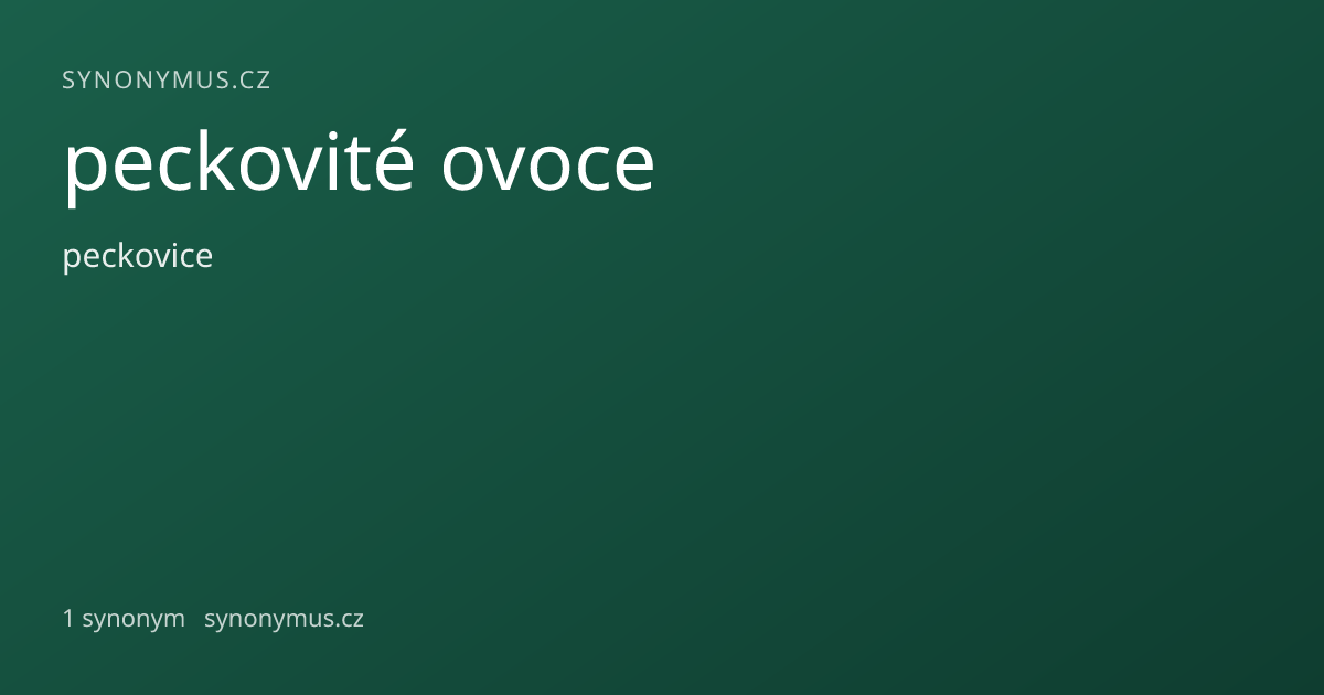 Náhled odkazu: peckovité ovoce