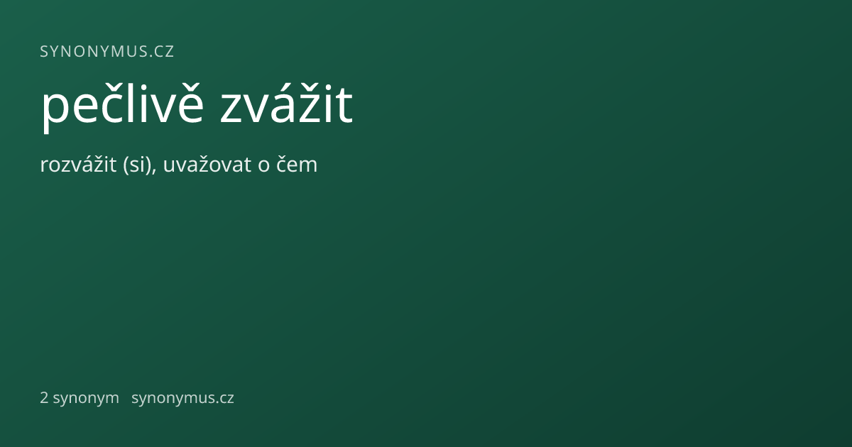Náhled odkazu: pečlivě zvážit
