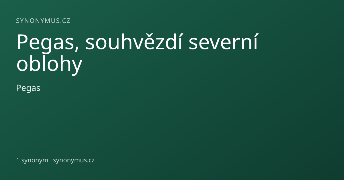 Náhled odkazu: Pegas, souhvězdí severní oblohy