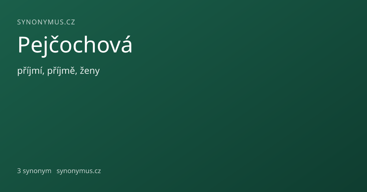 Náhled odkazu: Pejčochová