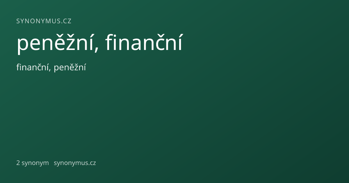 Náhled odkazu: peněžní, finanční