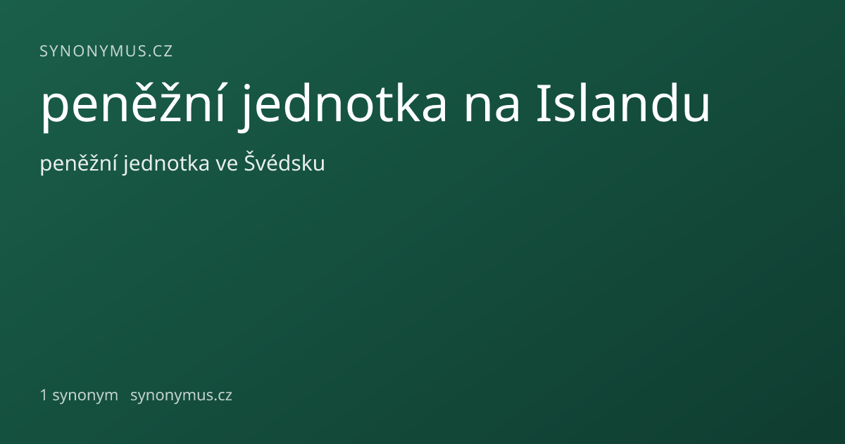 Náhled odkazu: peněžní jednotka na Islandu