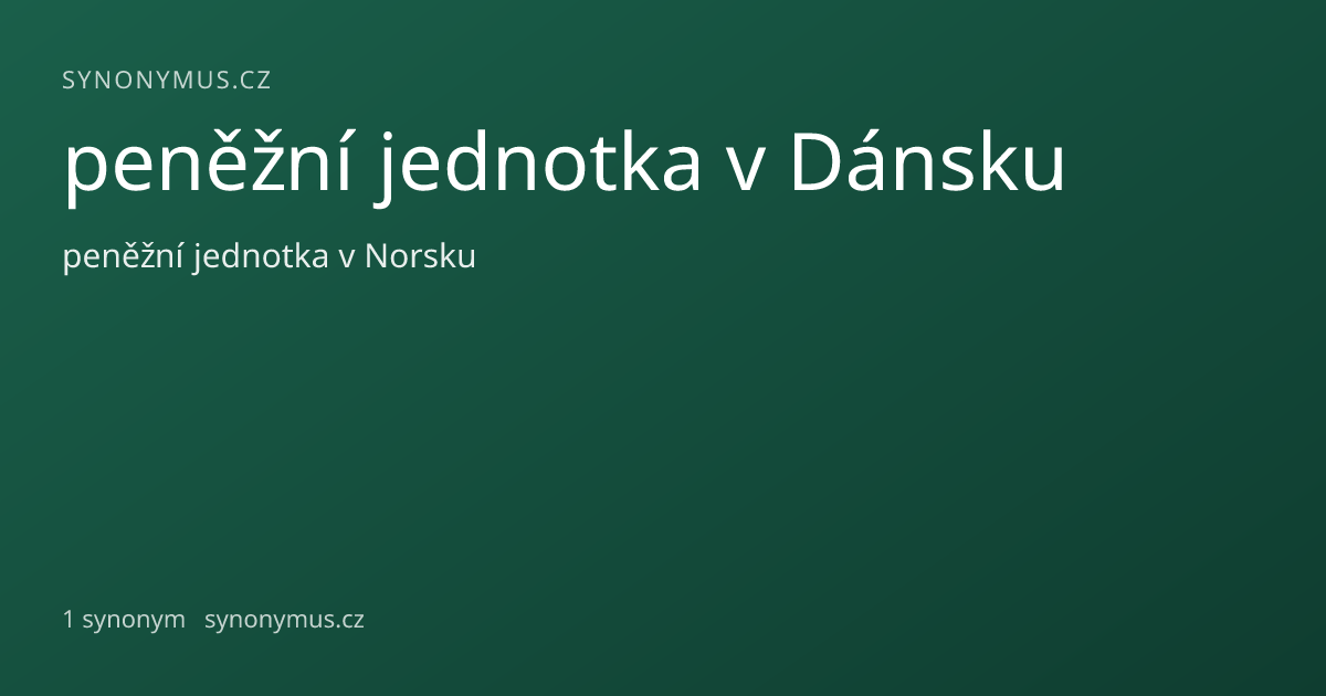 Náhled odkazu: peněžní jednotka v Dánsku