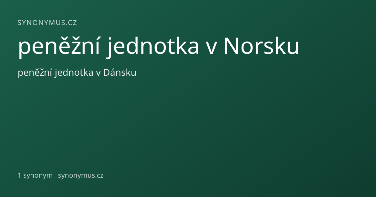 Náhled odkazu: peněžní jednotka v Norsku